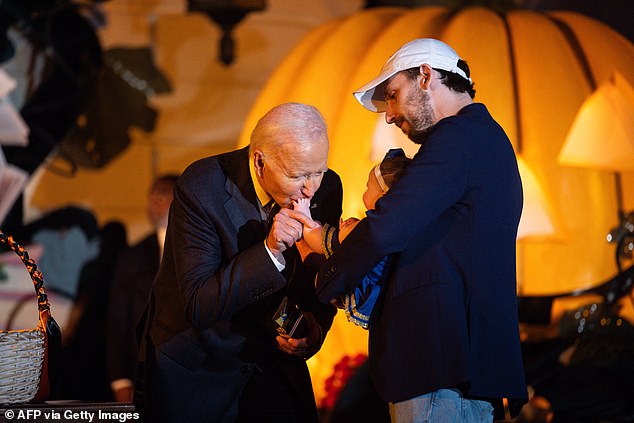 Biden takes a bite out of a third baby