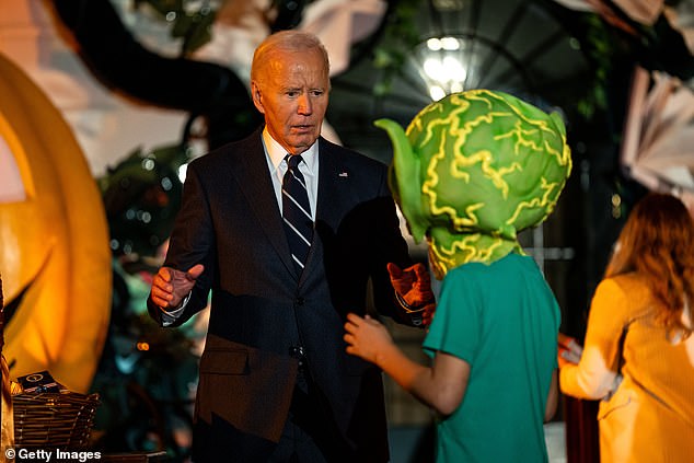 President Biden feigns fear of an alien