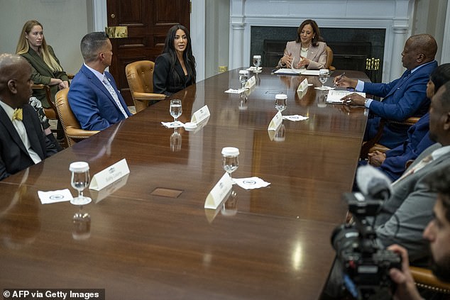 Kardashian attended an event to discuss criminal justice reform on April 25.