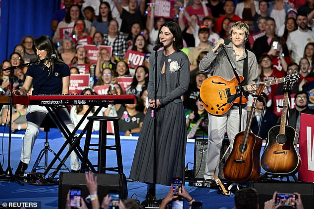 Abrams performed several songs and also spoke about the importance of voting in elections.