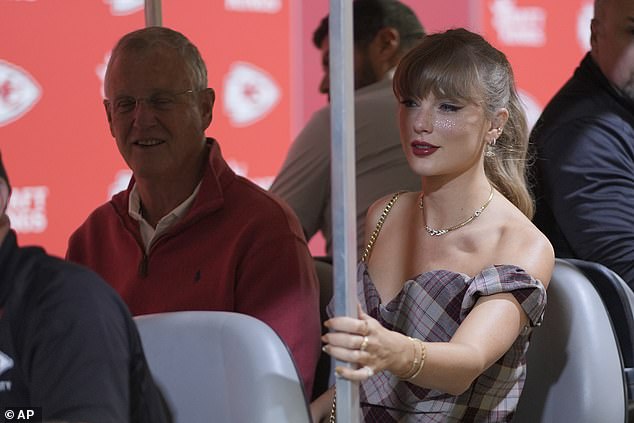 Scott recently joined Taylor to support her Kansas City Chiefs boyfriend at the Chiefs' game against the New Orleans Saints in Kansas City on October 7.