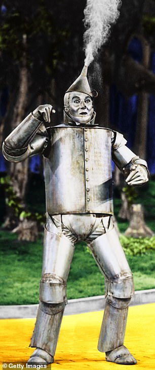 The Tin Man, played by Jack Haley, in the original 1939 film.