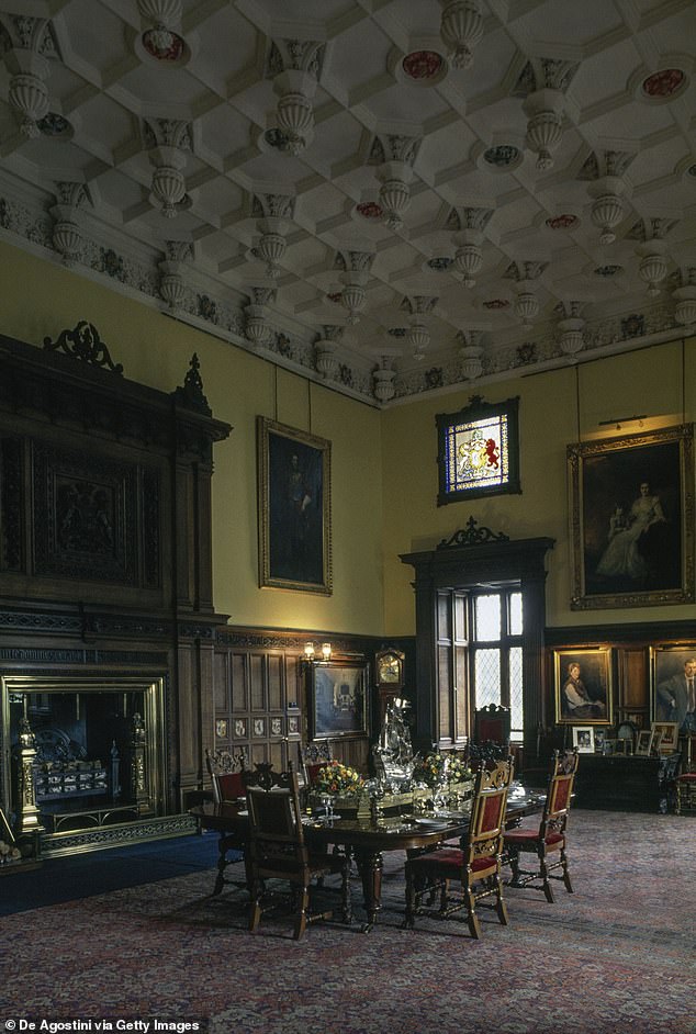 Dining room, Glamis Castle, Angus, Scotland, UK