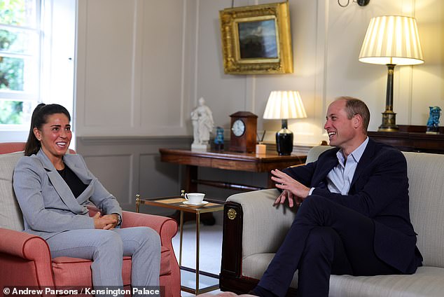 Former English footballer Fara Williams spoke to Prince William about her homeless past