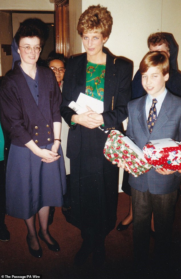 Prince William and the late Princess Diana during a visit to The Passage center in 1993