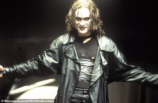 The Crow starred Brandon Lee, pictured, son of martial artist Bruce Lee.