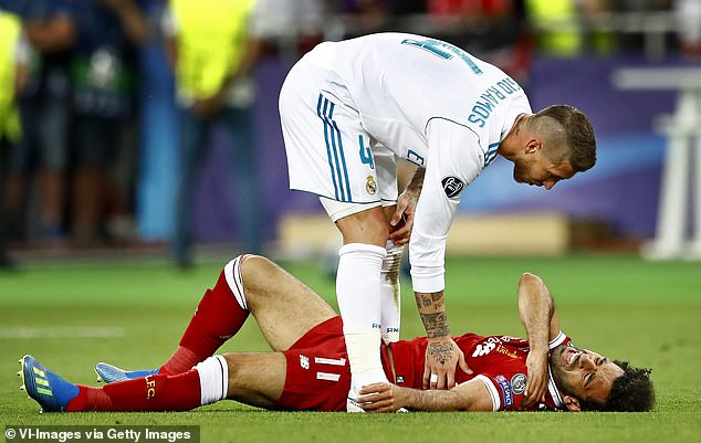 Salah's shoulder injury was a key moment in the 2018 Champions League final.