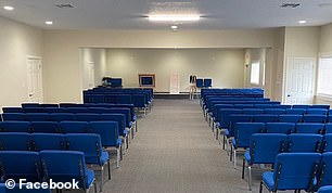 The viewing space inside Johnson Funeral & Cremation Services