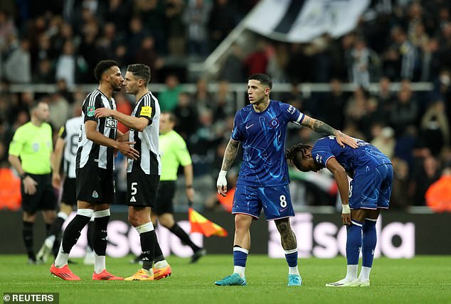 Fernández and Chelsea were eliminated from the Carabao Cup by Newcastle on Wednesday