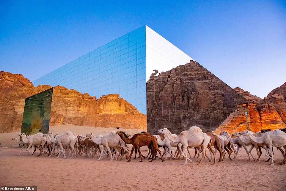 The stunning Maraya Concert Hall in AlUla, above, is officially the largest mirrored building in the world.