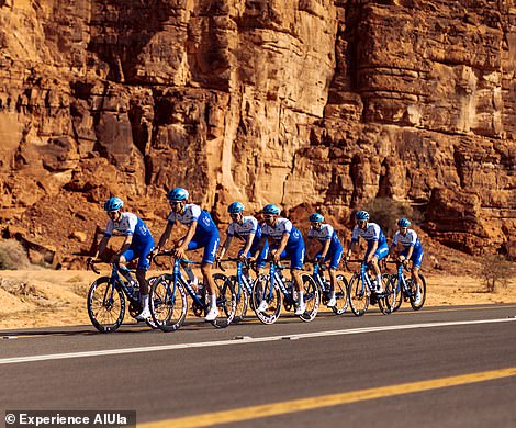 As AlUla seriously attempts to cater to an international audience, a focal point has become the AlUla Tour, a five-day professional cycling race (above)