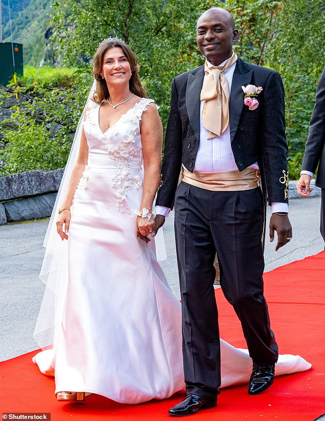 Durek, 49, and Princess Martha, 53, made headlines for their August wedding (pictured), in part due to Verrett's controversial views.