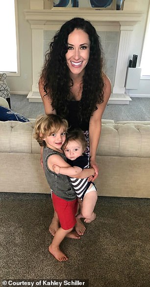 The active mother of two (pictured with her two children before the diagnosis) was forced to start putting her will in order while she waited for a liver.