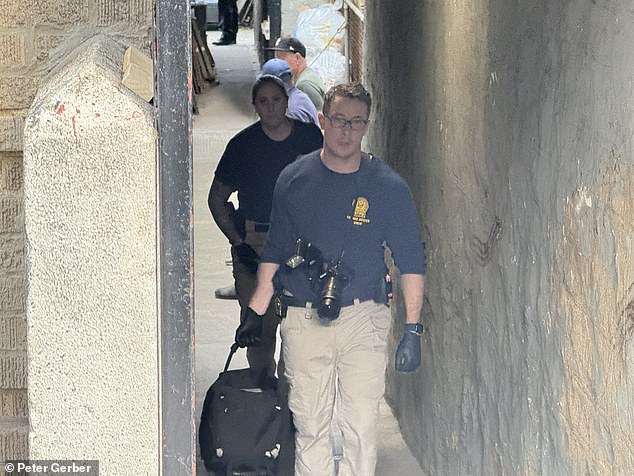 Police were called to the backyard of 1150 St. Lawrence Ave in the Bronx around 11:15 a.m. Wednesday after a construction worker made the gruesome discovery.