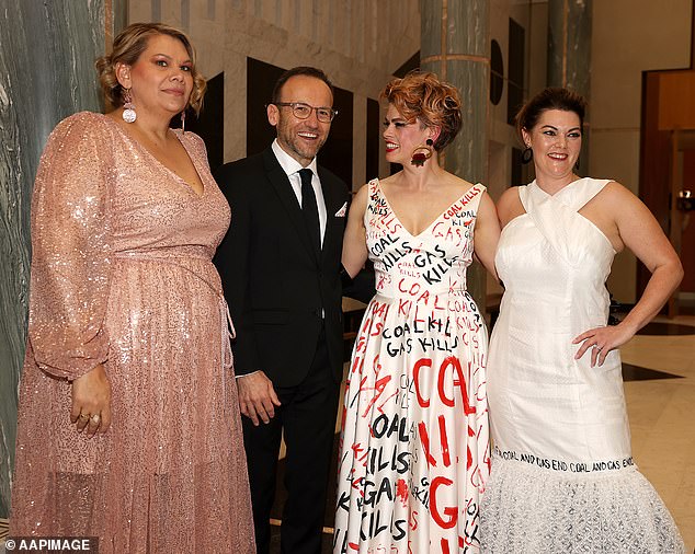 Angry young Australians who find themselves locked out of the housing market are increasingly supporting the Greens, led by Adam Bandt (second from left), who are campaigning on 