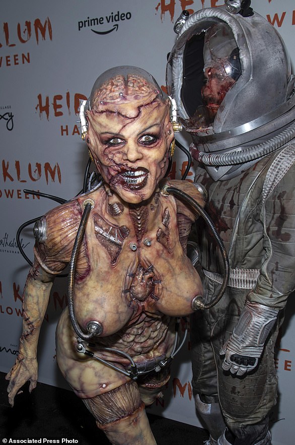 In 2019, she dressed as an alien and Tom Kaulitz attended Klum's Halloween party at Cathedrale.