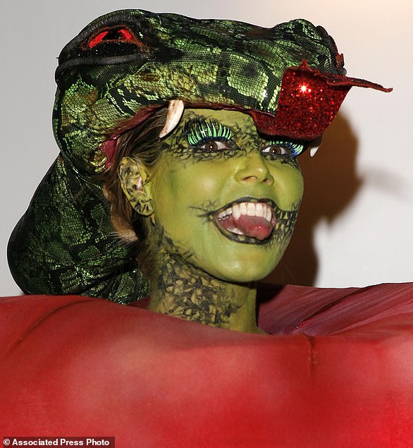 In 2006 he dressed as the forbidden fruit.