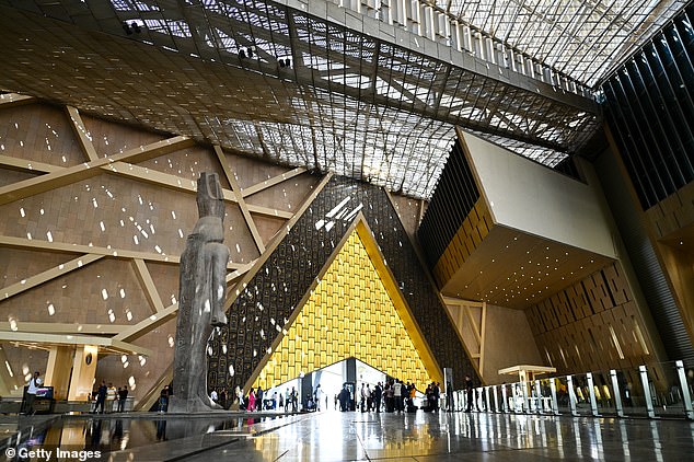 Visitors can marvel at the world's only Hanging Obelisk, see the treasures of Queen Hetepheres and admire the 11m-high statue of Ramses II that greets tourists in the museum's cavernous Great Hall (above).