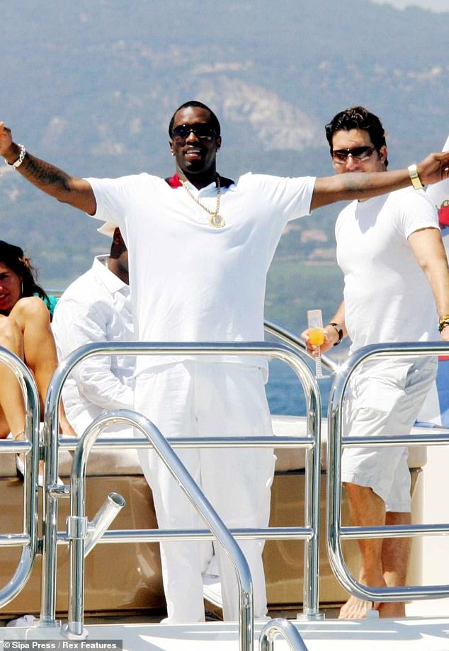 The music executive said she still doesn't remember how she convinced the man to let her go, but the horrible memory emerged with Diddy's arrest for sex trafficking. Diddy is seen in Saint Tropez in 2007.