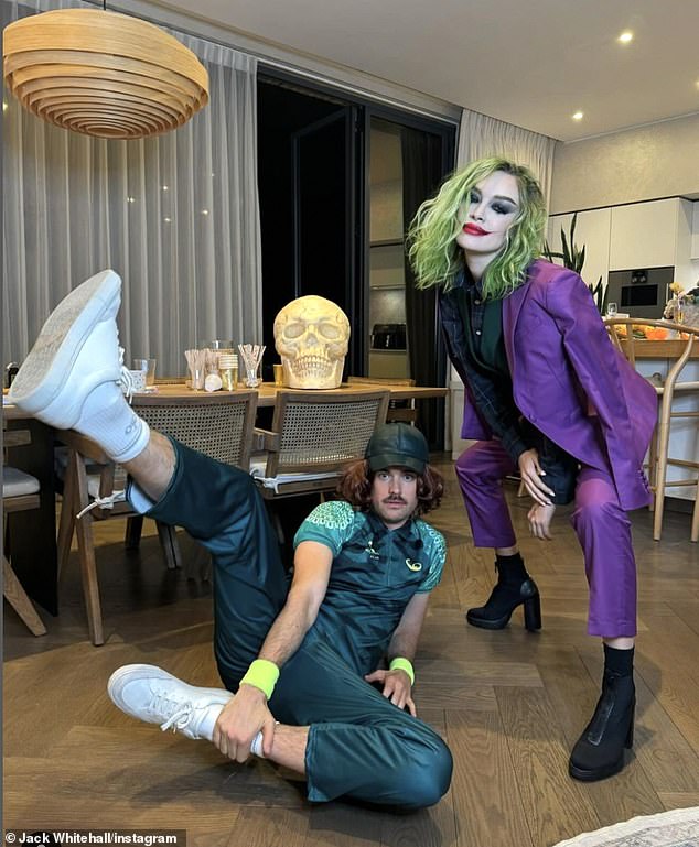 Jack Whitehall and Roxy Horner channeled their Halloween spirit by transforming into the Joker and the Australian Olympic breakdancer.