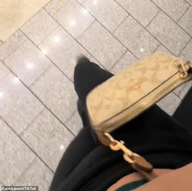 A shopper was left baffled and embarrassed after her Coach