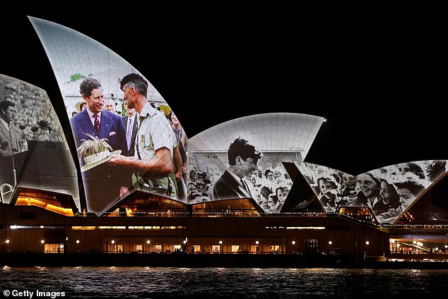 Sydney Opera House lights up with royal projection to officially welcome the King