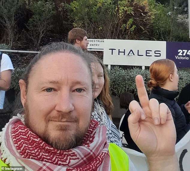 Lees, 41, from Newtown, in Sydney's inner west, is regularly seen at protests wearing a keffiyeh, which has become a symbol of support for Palestine amid the conflict in the Middle East.