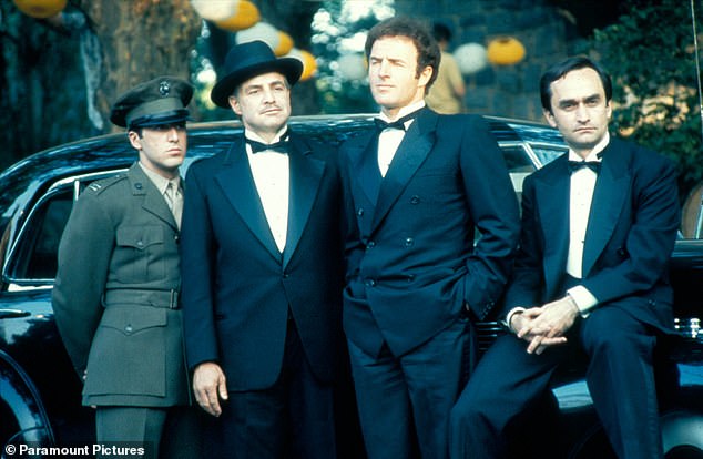 Despite ultimately earning an Oscar nomination for his portrayal of Michael Corleone in the 1972 classic, Pacino, 84, reflected on studio executives' doubts about his suitability for the role in an excerpt from his upcoming memoir, Sonny Boy; (Pacino, Marlon Brando, James Caan, John Cazale on the set of The Godfather)