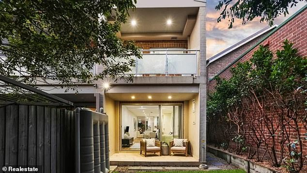 The three-bedroom semi-detached house at 29B Lewisham St in Dulwich Hill (pictured) was scheduled to go under the hammer at 11am on October 12 with an investment of $1.9 million.