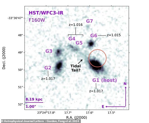 Astronomer Wen-fai Dong, who is studying FRB 20220610A, noted that the new Hubble images appear to show oblong or 