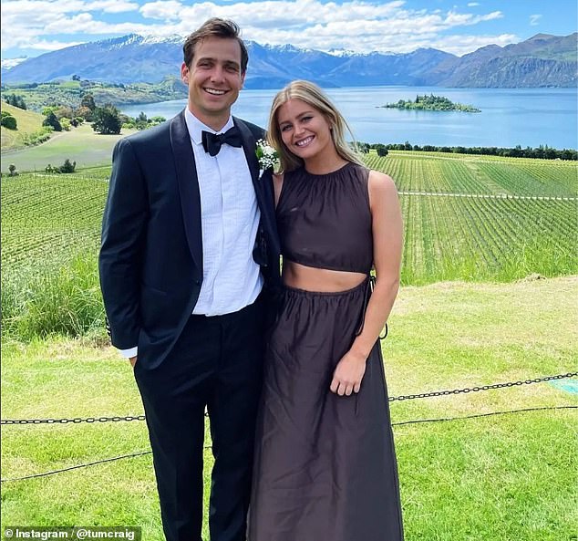 Craig is pictured with his partner, Australian Olympic hockey star Alice Arnott.