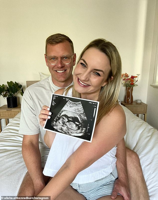 The couple announced they were expecting their first child together in April and Alisha has been keeping her fans updated ever since.