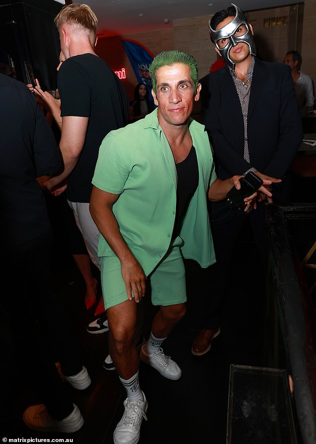 House Husbands star Firass Dirani opted for an all-green look