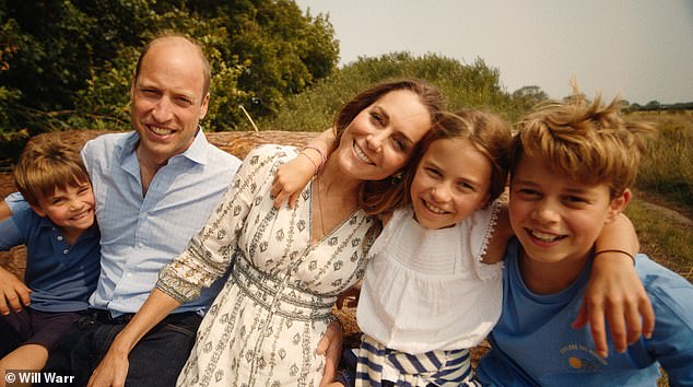 The princess's personal message to the nation is accompanied by a stunning three-minute video showing her and William in Norfolk with their three children.