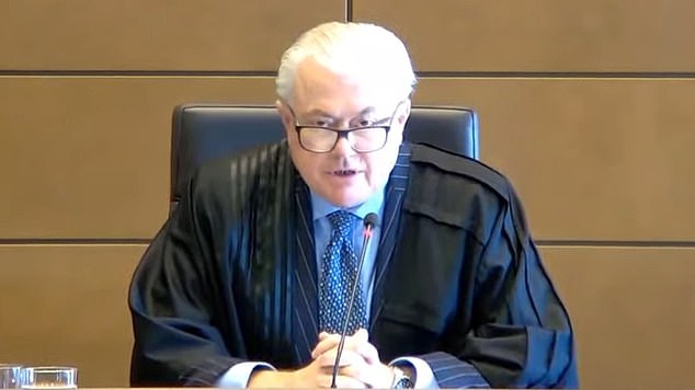 Judge Michael Lee (pictured) presided over Bruce Lehrmann's defamation trial and said he was not involved in the book about the trial.