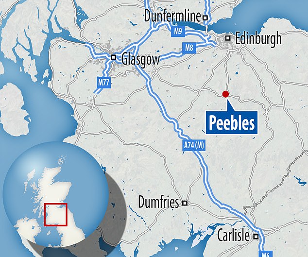 Archaeologists were called to the site near Peebles before the artefacts were taken to Edinburgh.