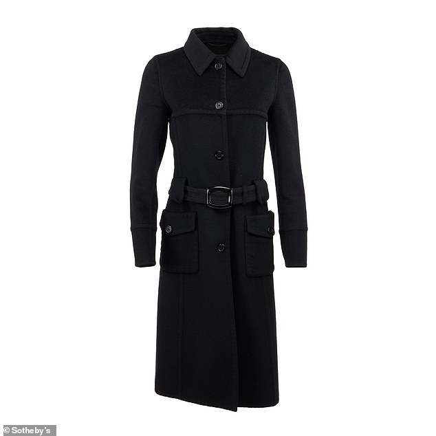 A 1997 Prada wool coat, Italian size 40, will also come up for auction and will sell for an estimated price of between $15,000 and $20,000.