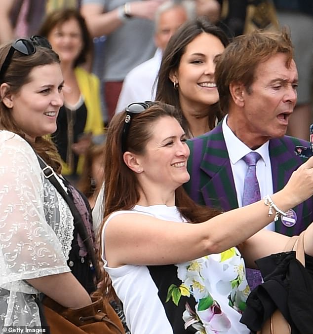 The Young People! Richard, who began his career as Britain's answer to Elvis in the 1950s, discovered that Gen Z fans still buy tickets to his concerts (pictured: Cliff with his fans at Wimbledon in 2016).