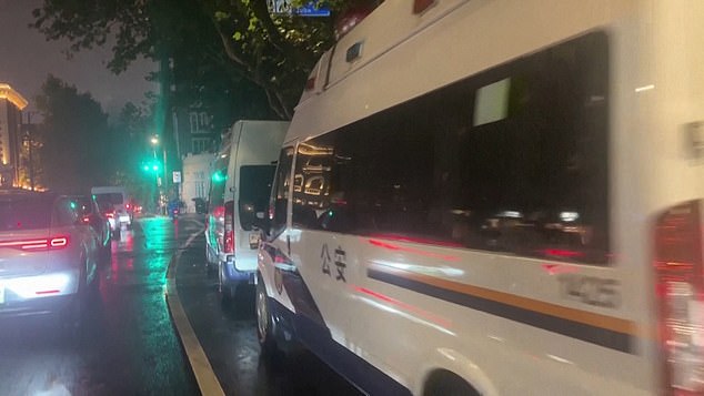 Police patrolled the streets of Shanghai over the weekend.