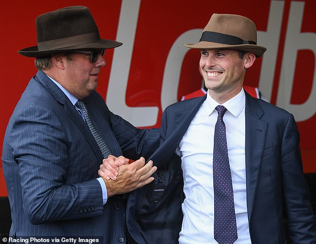 Coach James Cummins (right) hopes Broadsiding surprises the quality field.