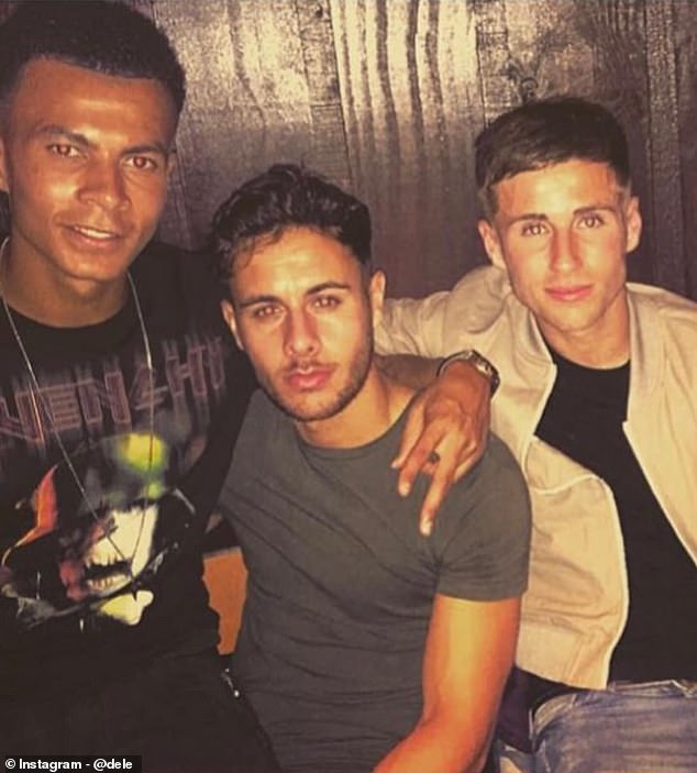 Alli and Baldock (centre) were teammates at MK Dons before the former moved to Spurs.