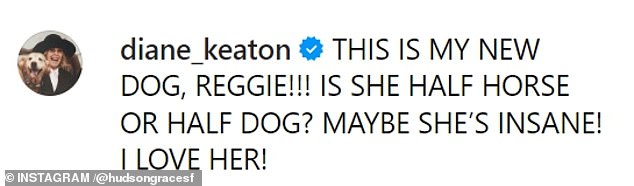 Keaton declared his 'love' for Reggie shortly after making her part of the family four years ago.