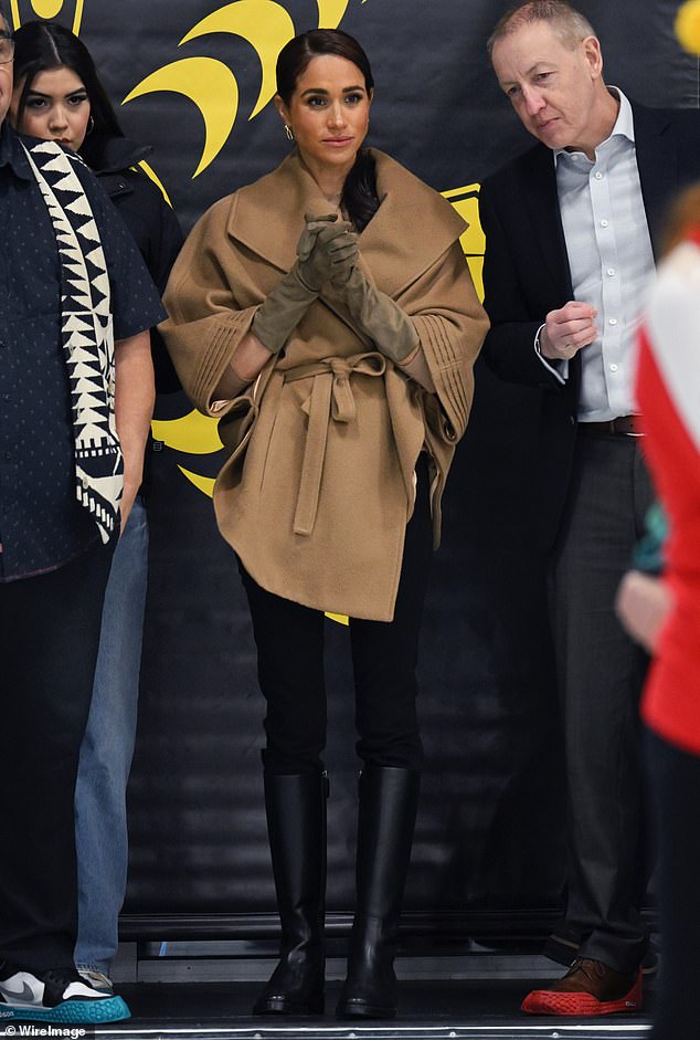 Meghan chose her La Ligne 'Valerie' jeans, made from soft stretch cotton with a flattering high waist and ankle length, for the Invictus Games One Year To Go event.