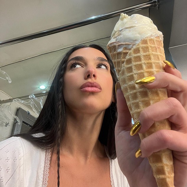 The One Kiss singer previously revealed that she doesn't follow the crowd when it comes to flavor combinations after sharing her recipe for olive oil and sea salt ice cream.