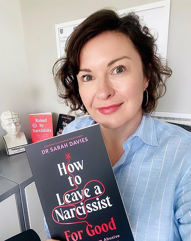 Dr Sarah Davies is a Chartered Counseling Psychologist and author of How to Leave a Narcissist for Good and Raised by Narcissists.