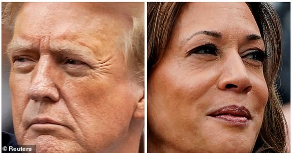 FILE PHOTO: Former US President Donald Trump in New York City, US, on May 30, 2024, and US Vice President Kamala Harris in Washington, US, on July 22, 2024 , in a combination of archival photographs. REUTERS/Eduardo Muñoz, Nathan Howard/File Photo