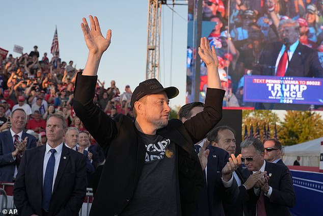 Musk's appearance at Trump's rally in Butler was the first time he took the stage at a political rally.