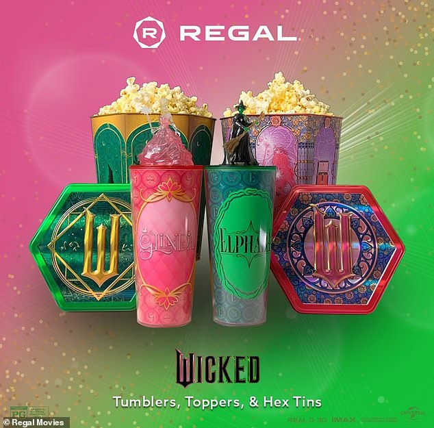 Fans were delighted last week when Regal shared snaps of her merchandise for the film, including buckets of popcorn.