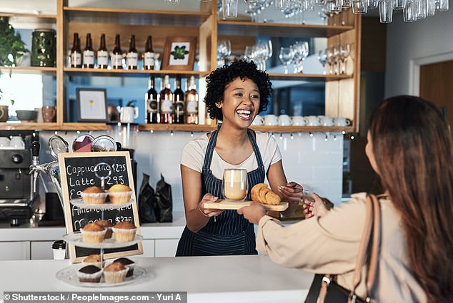 Experts suggested tipping up to 10 percent in cafes (file image)