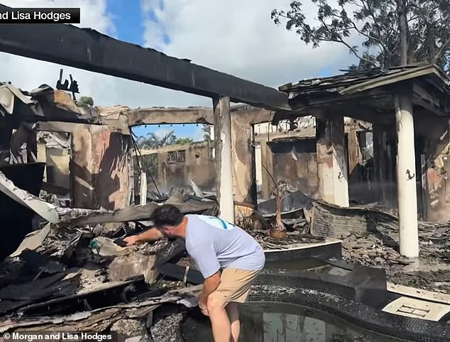 Footage from the next morning shows their newly renovated property razed.